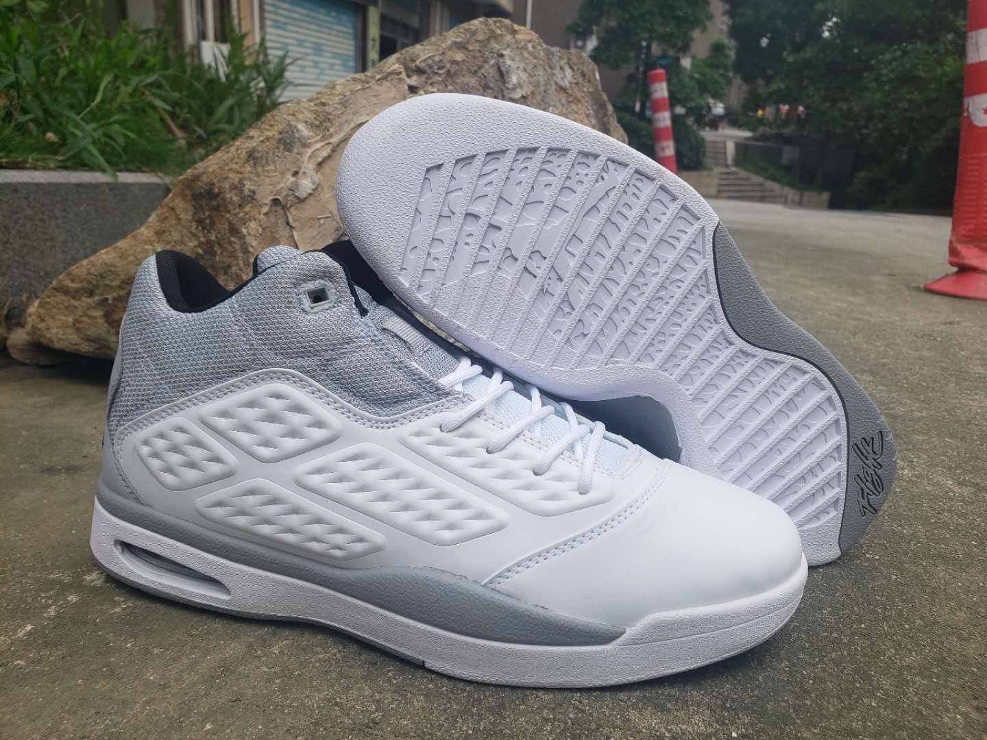 2019 Air Jordan New School White Grey Shoes